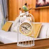 Horloges de table Creative Simple Horloge Oiseaux Ornements Numérique Muet Métal Style Européen Orologio Tavolo Décor À La Maison