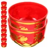 Coppe usa e getta cannucce 24 pezzi che offrono tazza per buddha ciotola dell'acqua decorazione per la casa adorazione di forniture tibetane retrò che bruciano offerte sacre vintage