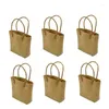 Bakken -6X Mode Stro Zomer Vrouwen Strand Handtassen Vrouwelijke Flap Designer Dame Retro Rotan Handgemaakte Tote Bag (Geel)