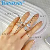Anéis de cluster 0.5ct 1ct 2ct 3ct d cor moissanite anel de noivado 925 prata esterlina eternidade banda para mulheres jóias presentes
