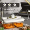 Mesliese Hine de mise sous vide puissante, système de conservation des aliments compact 6 en 1, précision 90 kpa, avec coupe intégrée, 2 sacs en rouleau, 5 sacs prédécoupés, intelligent