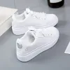 Schuhe Frauen Freizeitschuhe Frühling leicht atmungsablößere Mode bestickte weiße Tennisschuhe Blume Schnürung Sneakers Zapatillas Mujer