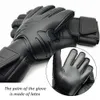 Guantes de deportes 1 par de tamaño negro 7-10 con protector de dedo a aire de fútbol fútbol de fútbol látex 231218 entrega de caída Outv1f