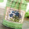 Dekorativa blommor Shabby Table Gift Arrangement Craft Home Decoration Vintage Pots Iron Bucket Wedding Flower Vase Rural Style -Beige