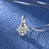 Hängen Puremax 1-3ct Herringbone Pendant Moissanite Necklace For Women Original S925 Sterling Silver Engagement SMEEXE