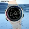 Zegarek SANDA 6158 MĘŻCZYZNA LED DIGITAL WOJNKI WOJSKI WATCH MAN SPORTY WATCHET Outdoor 5Bar Waterproof Male Clock Relogio Masculino