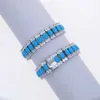 Chaîne de haute qualité ovale Turquoise 5A CZ Bracelet de chaîne de tennis pour femmes Q240401