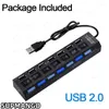 Adaptateur USB HUB Multi-ports Utilisez le commutateur ou l'ordinateur portable des accessoires d'ordinateur Power Extenseur 2.0 PC