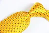 Bow Ties Classic Plaid Gold Black Tie Jacquard Tkany jedwabny jedwabny 8 cm męski krawat biznesowy