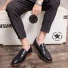 Sapatos casuais luxo clássico masculino brogues preto oxfords vestido apontado dedo do pé alto salto alto masculino calçado formal festa de casamento