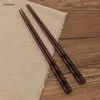 Yemek çubukları 1 çift Japon tarzı ahşap ahşap ahşap sivri suşi yaratıcı ev-chopsticks hediye ahşap çubuklar