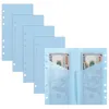 Binder Double Pockets Folders For 6 Ring Notebook Divider Page Waterproof PVC Leaf Document Filing Bag