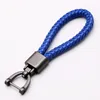 Braided Rope Key Chain Zinc Alloy Men Car Keychain Accessories Unisex Classic Key Holder Gun Black Plated