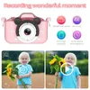 Kindercamera HD Digitale video Peuter met siliconen hoes Draagbaar speelgoed 32 GB SD-kaart voor meisje Kerstverjaardagscadeau 240319