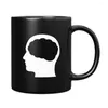 Mugs Ceramic Drinking Cup 330ml Color Changing Mug With Battery Heart Brain Bulb Pattern Heat Coffee Tea