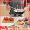 Spoons 1-4PCS Wooden Long Handle Spoon Round Natural Solid Wood Soup Scoops Dessert Porridge Tea Coffee Tableware Kitchen