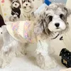 Köpek Giyim Renkli Polka Dotlar Sonbahar ve Kış Evcil Hayvanlı Kolsuz Yelek Sıcak Sweaters Puppy Schnauzer Maltese Bichon Küçük Giysiler