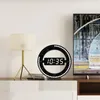Zegary stołowe 12 cali świetlisty zegar ścienny cyfrowy elektroniczny dioda LED prosta nocna okrągła dekoracja domu
