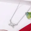 Collier lettre X de haute précision pour femme avec incrustation de diamant simple, chaîne de clavicule en forme de croix en forme de X, design de niche et décoration de collier