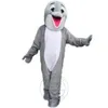 Vendite calde Delfino grigio Costume della mascotte Carnevale spettacolo abbigliamento tema vestito operato Abbigliamento pubblicitario