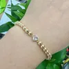 Charm Armbänder 10 stücke Trendy Gold Überzogene Runde 5mm Perle Kugel Armband CZ Stern Herz Stretch Elastisch Für Frauen Drop Lieferung Schmuck Dhjix