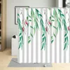 Rideaux de douche Feuilles mignonnes Branches Éléments floraux Salle de bain Fond de style vintage élégant pour rideau rustique avec crochets