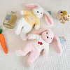 Kawaii Langes Ohr Kaninchen weiche Plüschspielzeug schlafend niedlichen Hasen Cartoon Stofftierpuppen Kinder Baby Beschäftigung Kissen Geburtstagsgeschenk 240319