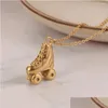 Pendant Necklaces Hip Hop Roller Skate Charm Necklace Stainless Steel Chain Shoes Pendants Fashion Sport Jewelry Accessory Drop Delive Dhnjm