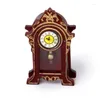 Horloges de table 1/12 Dollhouse Miniature Halls Horloge classique