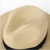 Large Size XL6164cm Panama Hats Men Women Beach Wide Brim Straw Hat Lady Summer Sun Plus Fedora 5557cm 5860cm 240320