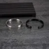 Цепочка Черный титановый магнитный браслет подходит для мужчин и женщин, энерготерапия, матовый браслет-манжета, антиаллергенный, водонепроницаемые, минималистичные украшения Q240401