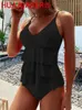 Damen Bademode 2024 Hohe Taille Bikini Set Badeanzug Frauen Beachwear Schwimmen Sommer Badeanzug Zwei Stücke Badeanzüge Damen Tankinis