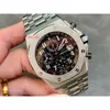 26470 42mm Factory Ceramics The APF Time Men's Steel Superclone Mechanical Watch Automatic Series Movement Chronograph Alloy White Designers 679 Montredeluxe