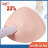 Breast Pad Light Silicone False Breast Fake False Breast Prosthesis Super Soft Silicone Gel Pad stöder konstgjord spiral för kvinnor 240330