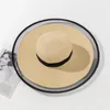 Berretti da donna moda personalizzata sole nero cowboy tesa larga Panama pizzo floscio berretto da spiaggia ragazze cappelli di paglia Fedora per le donne estate