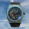 Luksusowe designerskie zegarki dla mężczyzn Klasyczne szkielety obserwuj wysokiej jakości ruch 42 mm strapa ze stali nierdzewnej Sapphire Glass Orologio di Lusso Montre