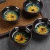 Tazze Piattini 5 pezzi Tazza da tè in ceramica cinese Cambio forno e teiera Set Squisito Home Office Articoli da tè Regali di compleanno