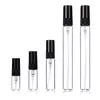 Botellas de almacenamiento 10 PCS 2 ml / 3 ml / 5 ml / 10 ml Mini atomizador transparente recargable Vidrio de viaje Dispensador vacío Prueba Dropship