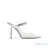 Luxus-Designer-Schuh für Damen, Pumps, Slipper, Sandalen, High Heels, Riemen, Stiletto-Absatz, sexy spitzer Zehenbereich, Lackleder