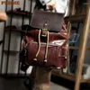 Mochila vintage de alta qualidade natural couro genuíno masculino organizador de viagem designer luxo real couro feminino trabalho bookbag