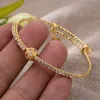 Bangles 4pcs/Set 24K altın renkli Dubai Düğün Kadınlar Mikro Kakiye Takı Nijerya Bilezikler Parti Hediyeleri