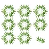 Fleurs décoratives simulées feuilles de bambou Branches fausses plantes artificielles vertes ornement de ménage en plein air