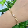 Bracelets de charme 10pcs à la mode plaqué or rond 5mm perle boule bracelet cz étoile coeur extensible élastique pour les femmes drop livraison bijoux dhjix