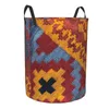 Sacs à linge Kilim Navaho Weave tissé aztèque textile panier pliable bohème floral jouet panier de rangement pour enfants pépinière