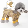 Vestuário de cachorro traje durável para animais de estimação textura macia gatos aconchegantes pijamas anti-fade Pets Rodper Roush