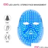 Face Care Devices Rechargeable Led Mask P On Therapy Beauty Skin Instrumen For Rejuvenation Wrinkle Acne Removal Whitening 230706 Drop Dh8Y2