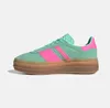 Designer Schoenen heren Roze vrijetijdsschoenen 00S Gazel platform vet Glow Pulse Mint Pink Core Zwart Wit Solar Super Pop Roze Bijna Geel Dames Sport Sneakers