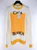 Casa Blanca knitting sweat -casablanca tracksuits fashtion shirt shorts tracksuits mens tirm tirt s m m l xl 2024 new Style Mens Designer Graphic