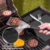 Gereedschap 2 Stuks Grill Zijplank Mat Food Grade Siliconen Bakplaat Herbruikbare Pad Duurzaam BBQ Gebruiksvoorwerp Teller