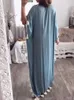 Stedelijke sexy jurken Casual bohemien losse kwastje Ruffer lange jurk korte mouw strand 2023 zomer moslim Marokkaanse kaftan maxi a1384 yq240330
